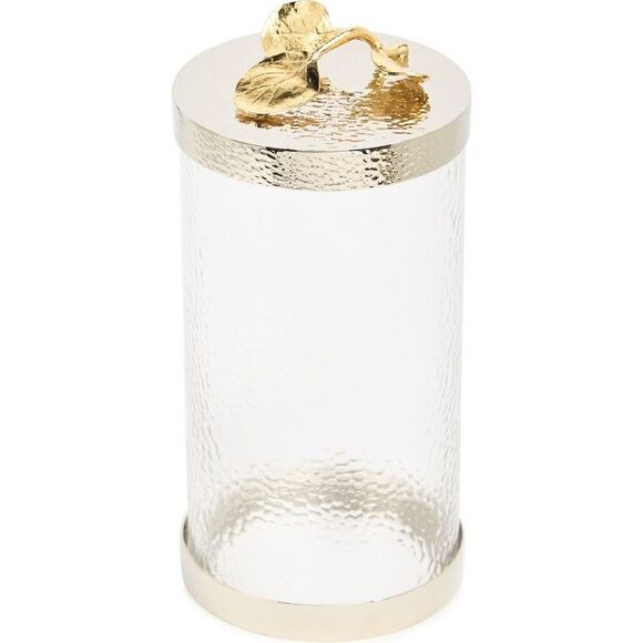 Michael Aram Botanical Leaf Large Canister silver and gold tone - Picture 1 of 5
